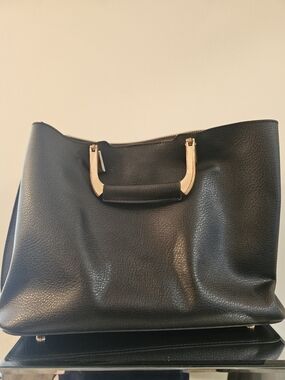 Urban Expressions Black Tote with Gold Hardware